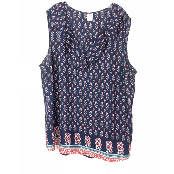 Terra & Sky Tops - Terra & Sky Sleeveless Blouse Sz 3X